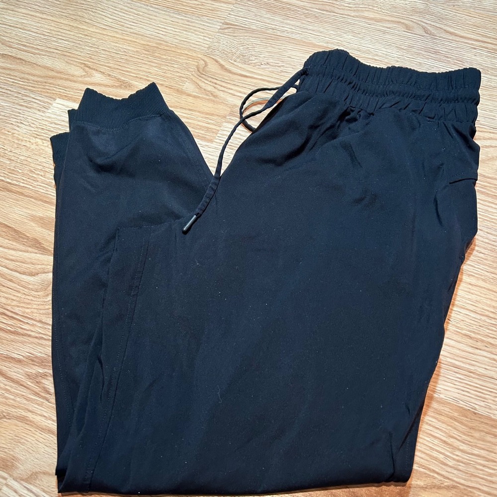 Members Mark Travel Jogger Black XL Recycled Nylon Spandex Athletic Pants